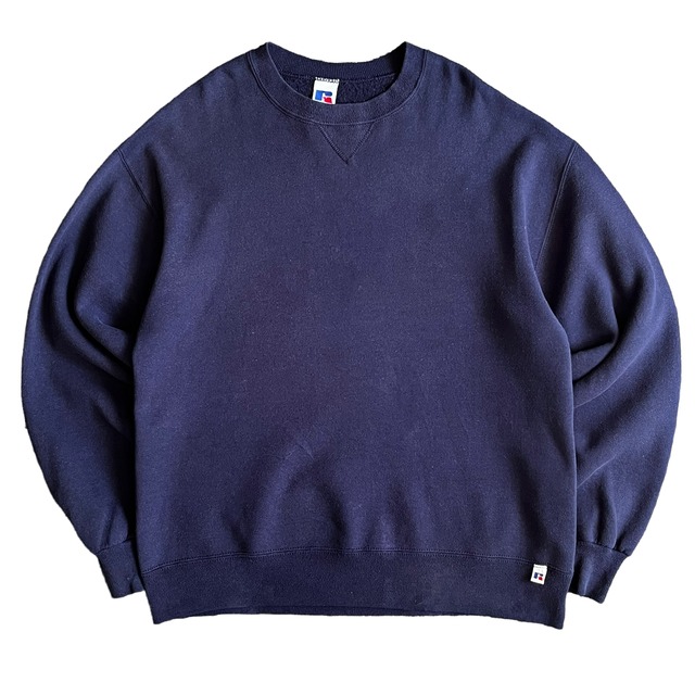 90s USA製 Russell（ラッセル）ブランク 前V スウェット 無地
