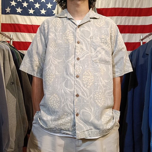 Used 半袖シャツ◆M Tommy Bahama シルク ボタニカル アロハシャツ ハワイアン◆USA古着　ヴィンテージ