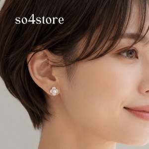 Flower Pearl Pierce【フラワーパールピアス】