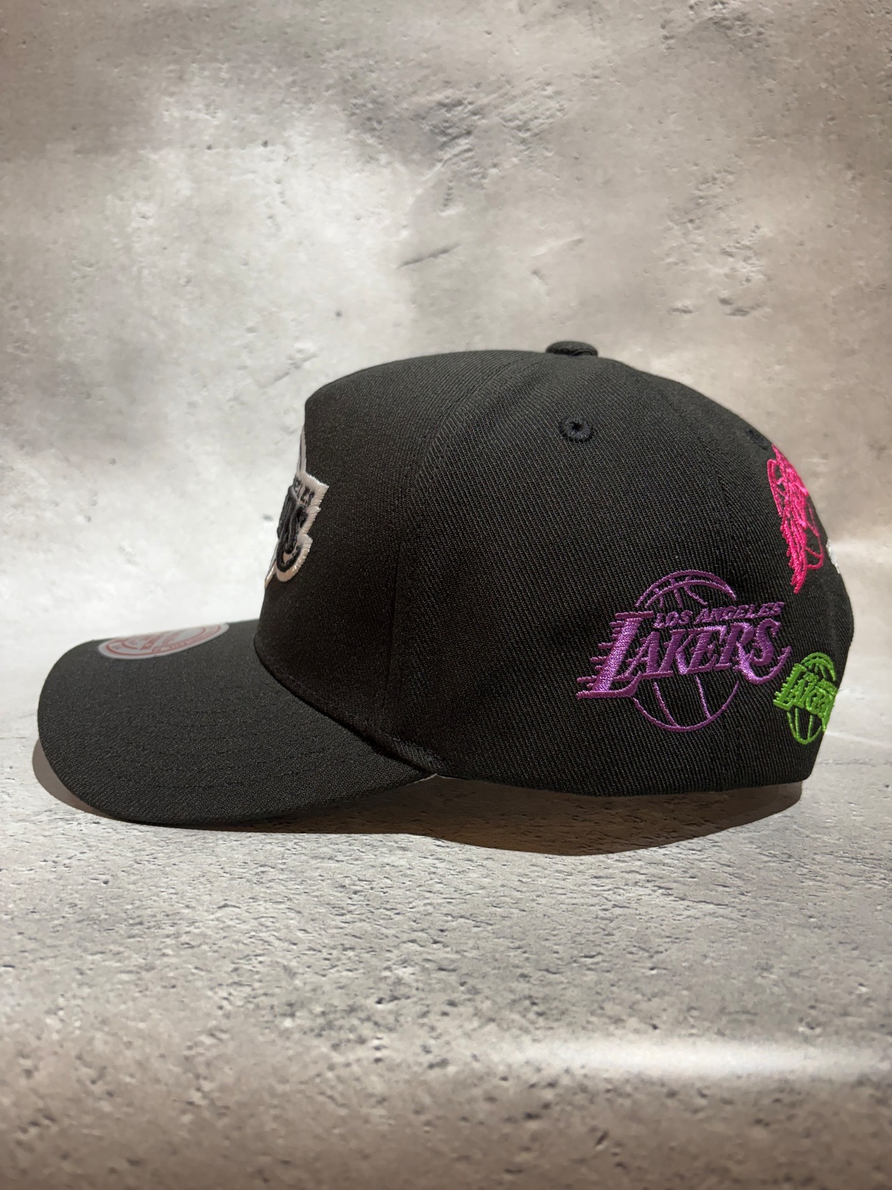 Mitchell＆Ness/ミッチェルアンドネス NBA ロサンゼルス・レイカーズ スナップバック キャップ ブラック