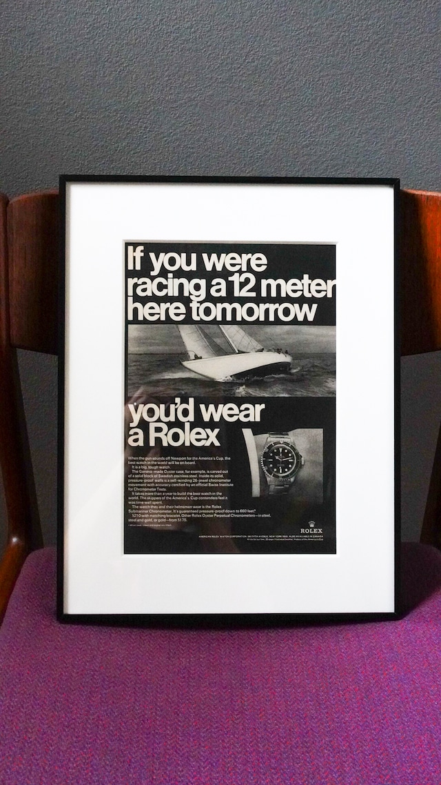 【1967】ROLEX ロレックス サブマリーナー アドバタイジング ポスター《AD 広告 アート ヴィンテージ》
