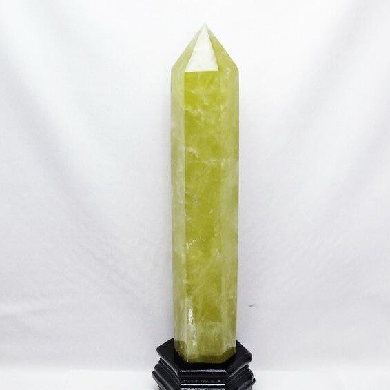 2.3Kg シトリン 六角柱 シトリンクォーツ ポイント 台座付属 一点物 152-4170