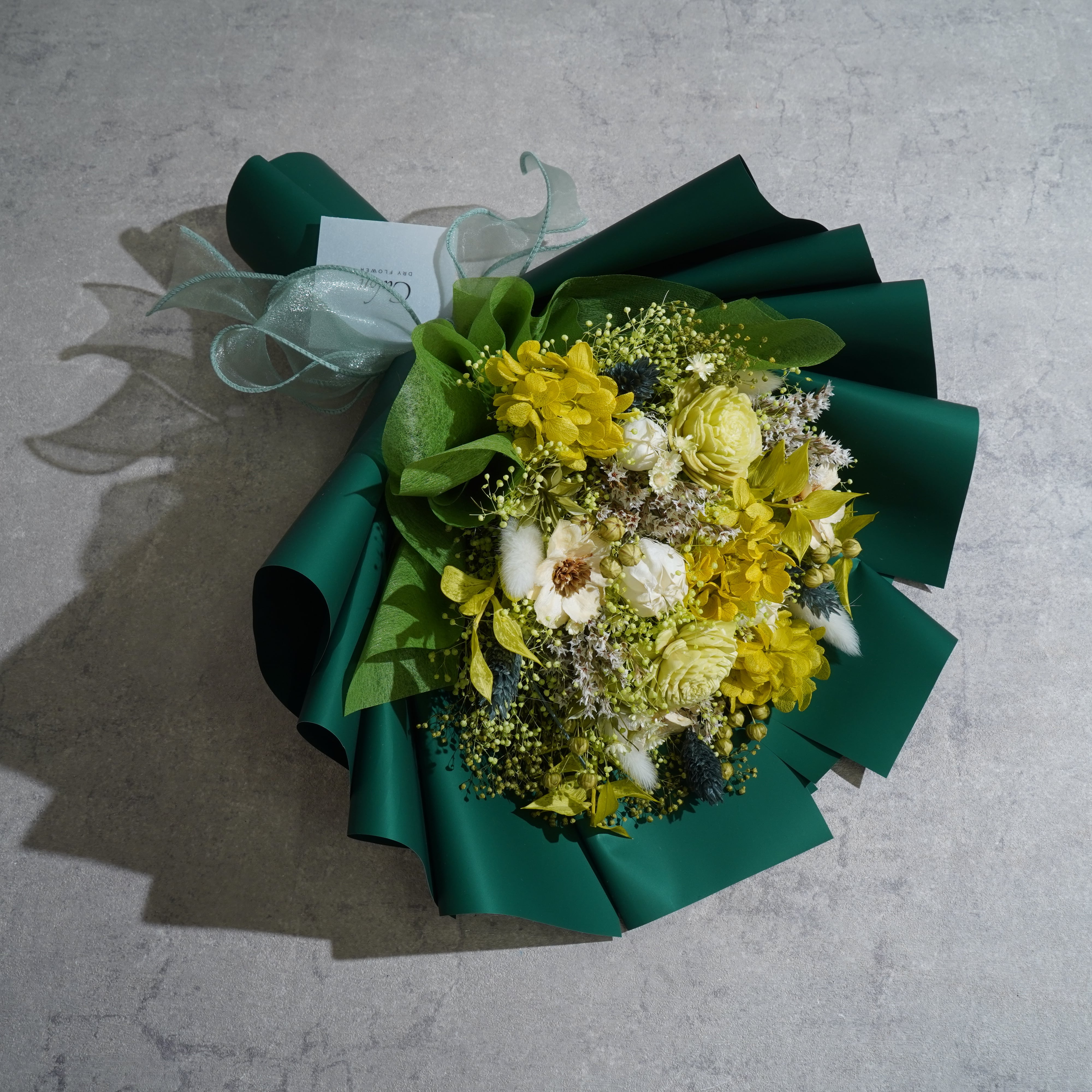 ドライフラワーの花束 Mサイズ グリーン M-344≪限定1点≫