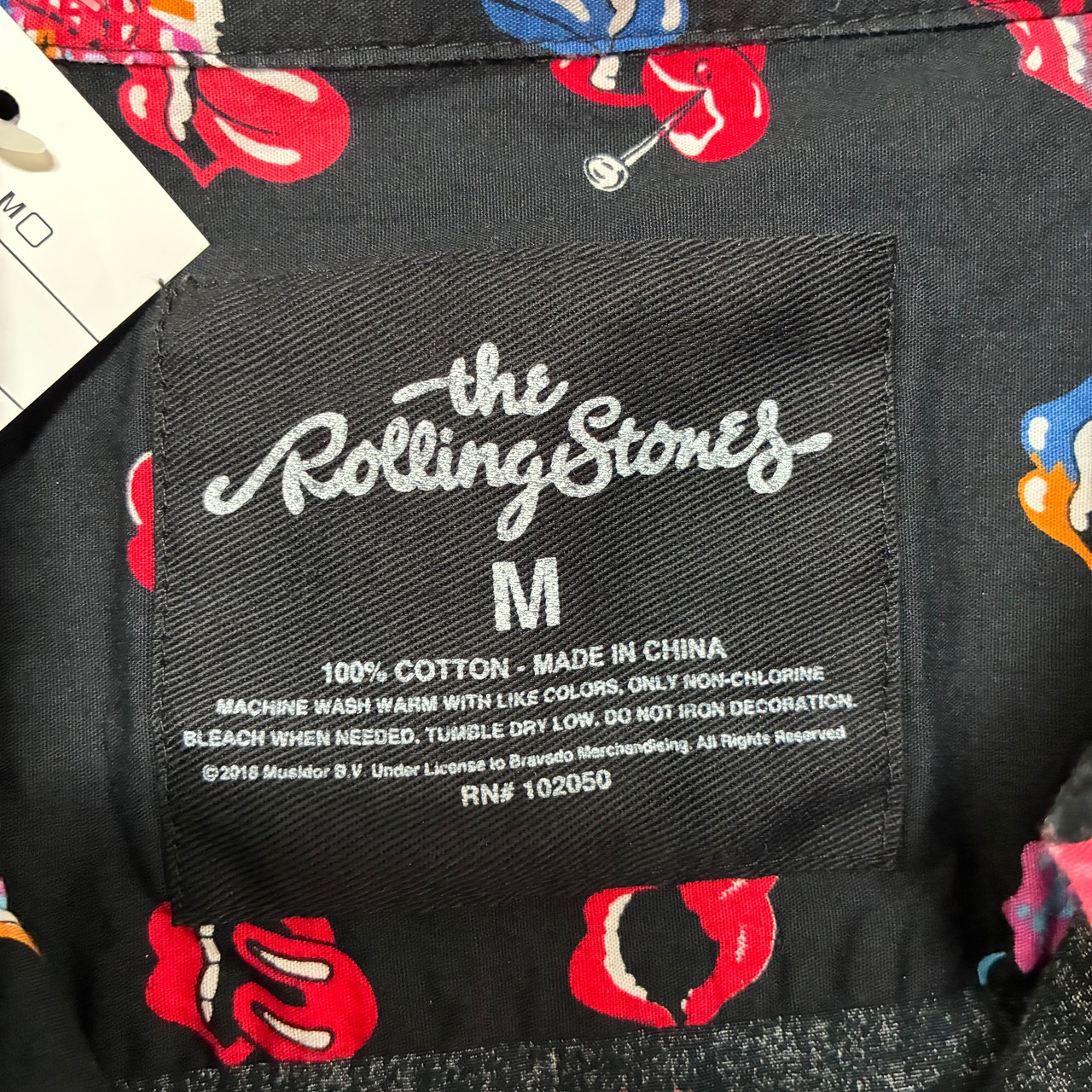 The Rolling Stones リップス&タン　総柄シャツ　半袖　ローリングストーンズ