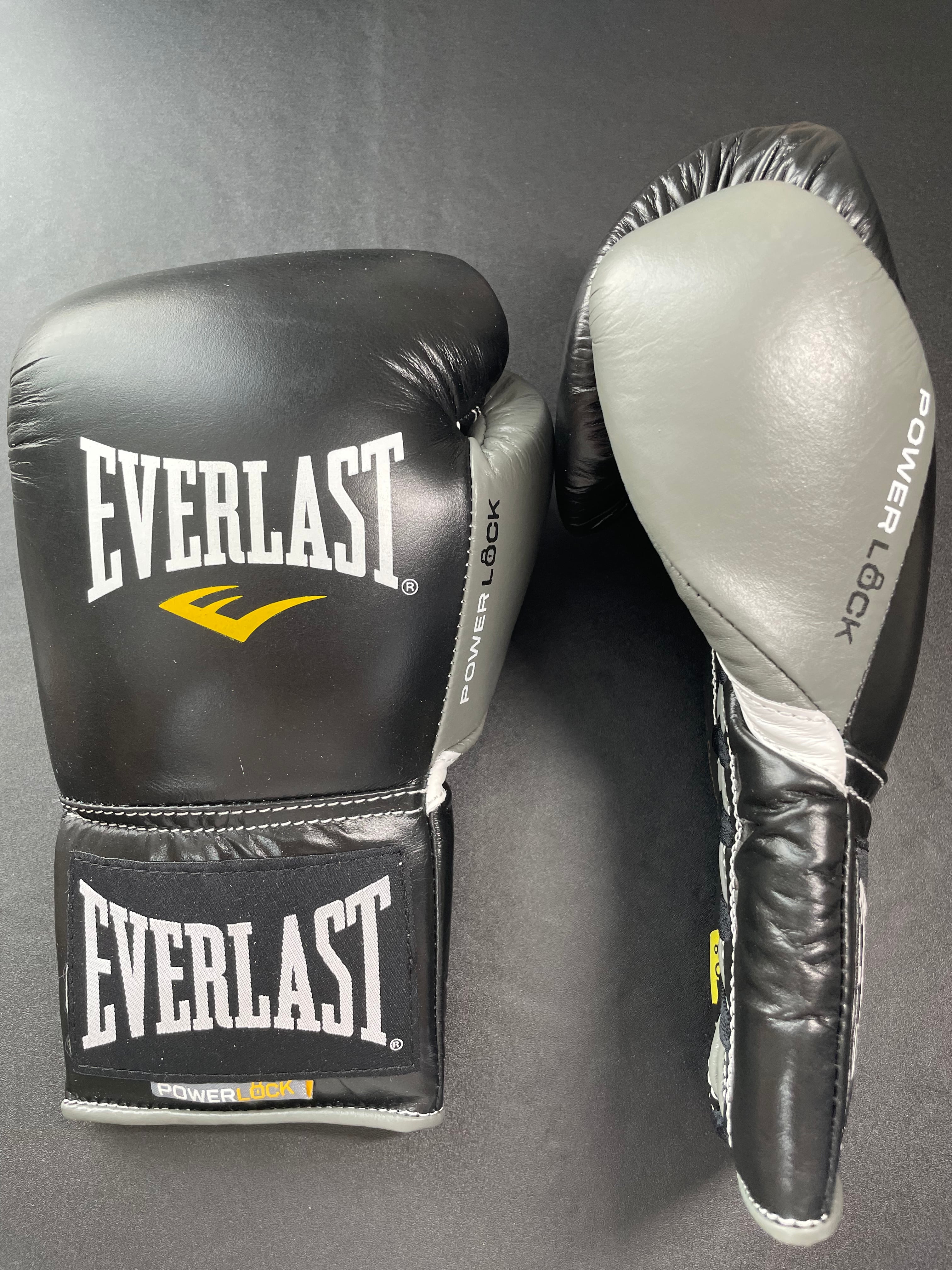Everlast パワーロック プロファイトグローブ 黒/グレー | ボクシング格闘技専門店　OLDROOKIE powered by BASE