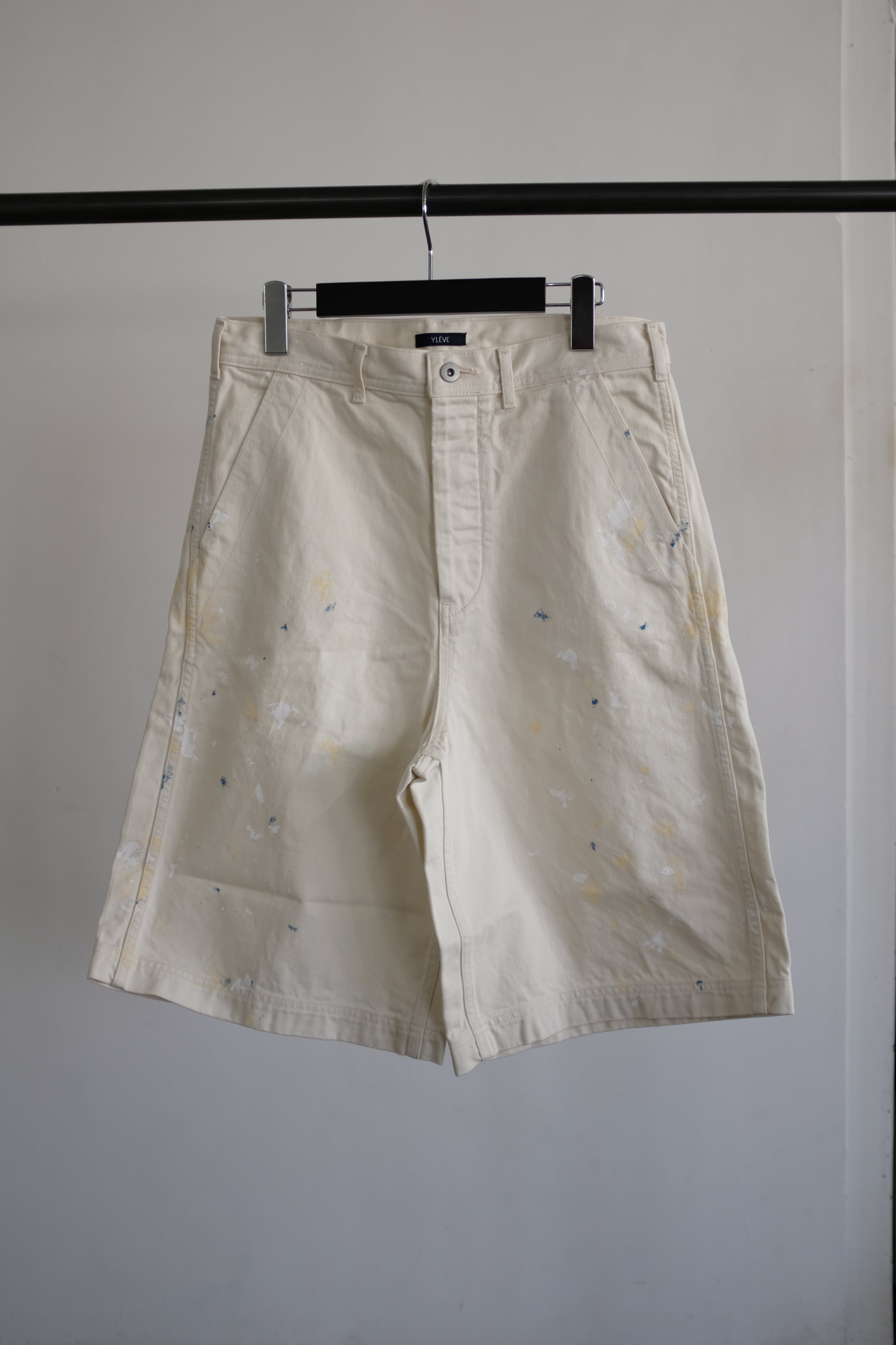YLÈVE] HAND PAINT DENIM SHORTS / CERAMIC | YES-姫路の美容院と服の