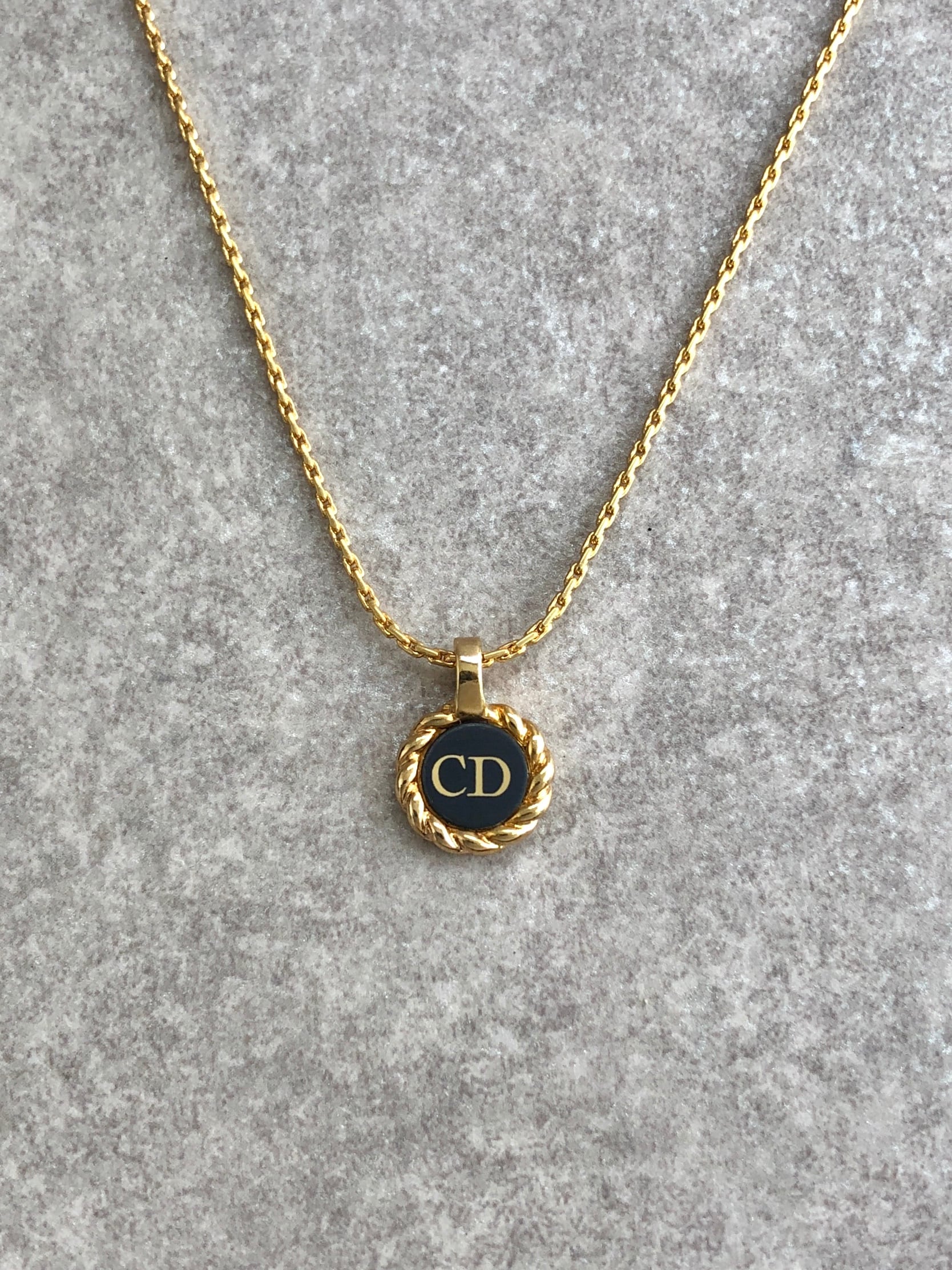 Christian Dior クリスチャン ディオール ネックレス ゴールド CDロゴ