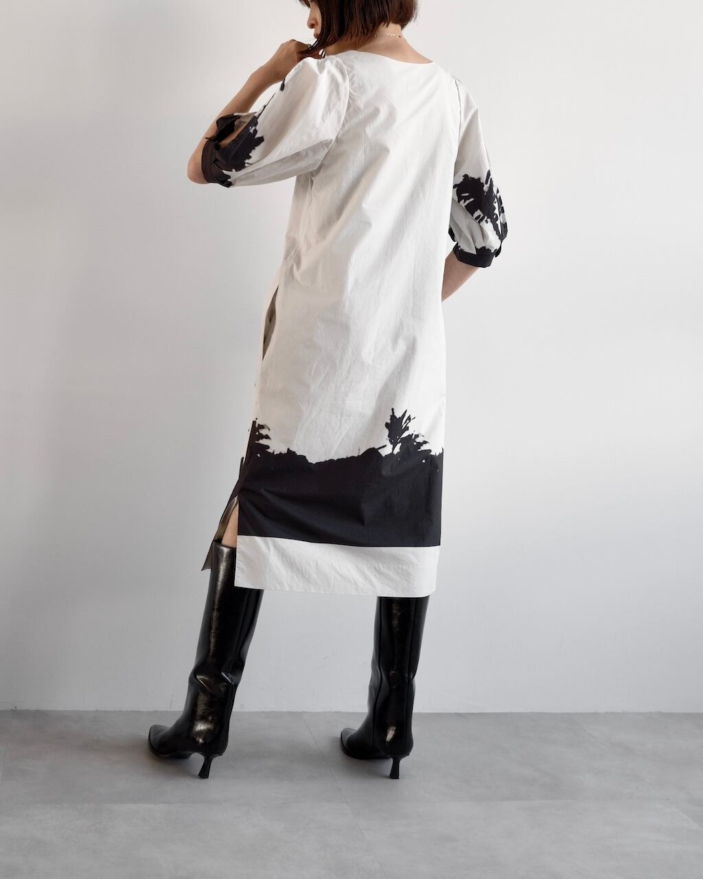 DRIES VAN NOTEN × Len Lye PUFF SLEEVE DRESS | dear closet