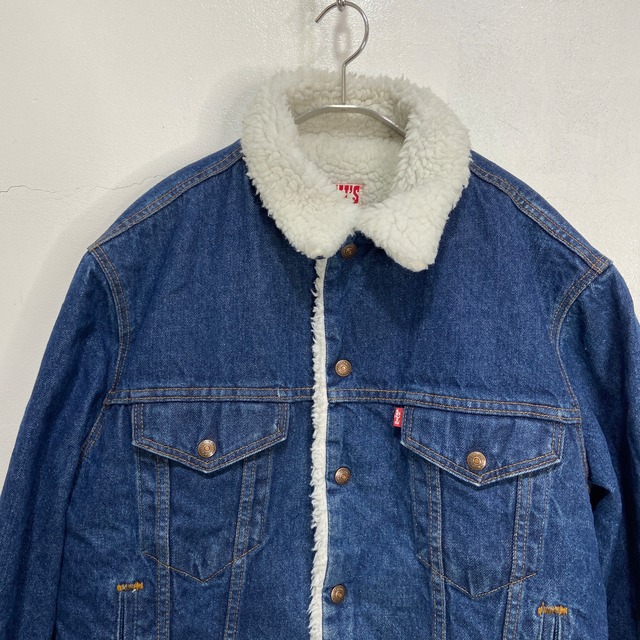 90s USA製　Levi's 70608 ボアデニムジャケット　真紺　42