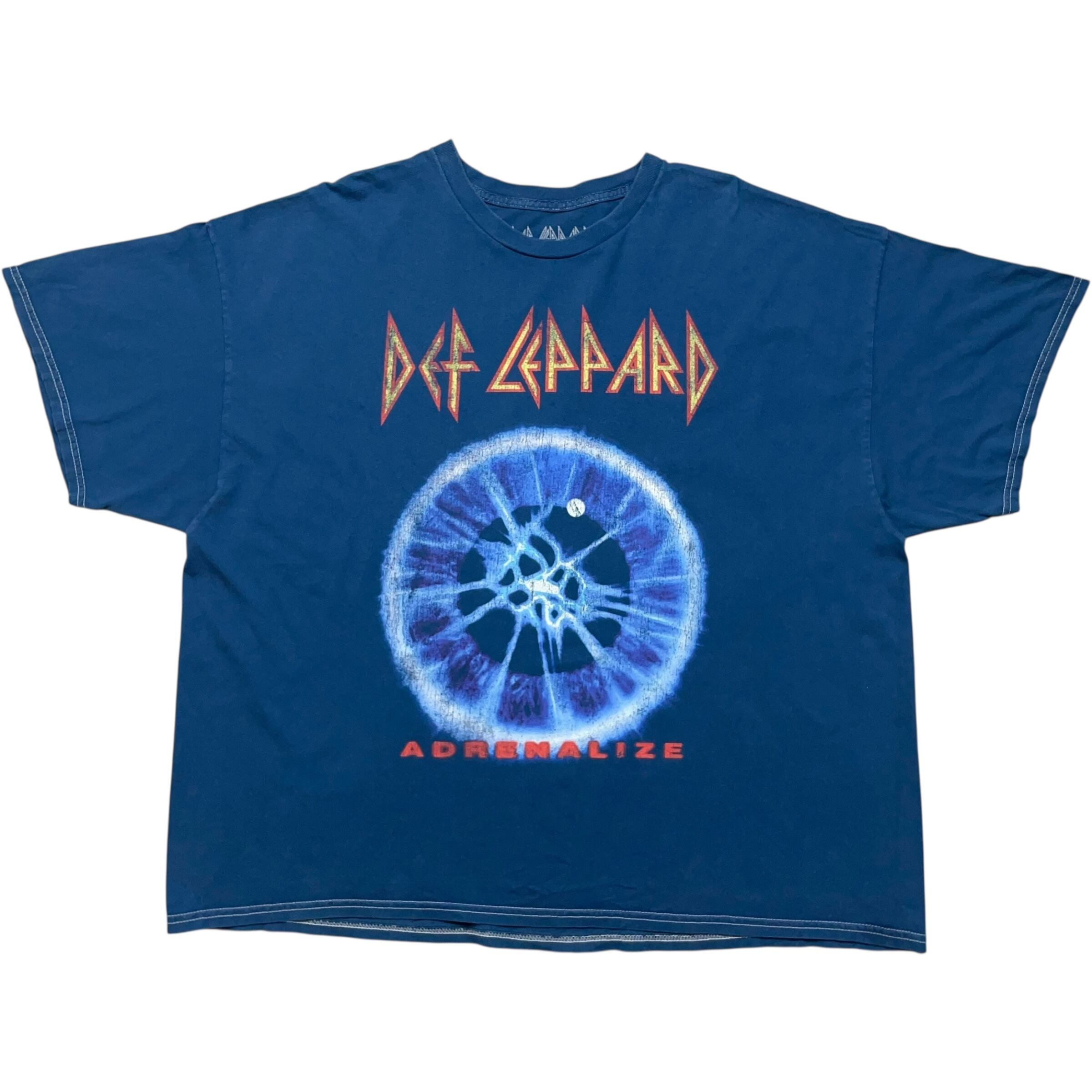 《2XL》DEF LEPPARD デフレパード バンドTシャツ DEF LEPPARD ADRENALIZE フロントプリント ブルー no.8492