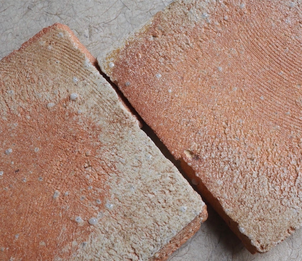 藤本 秀/焼締 淡色角皿