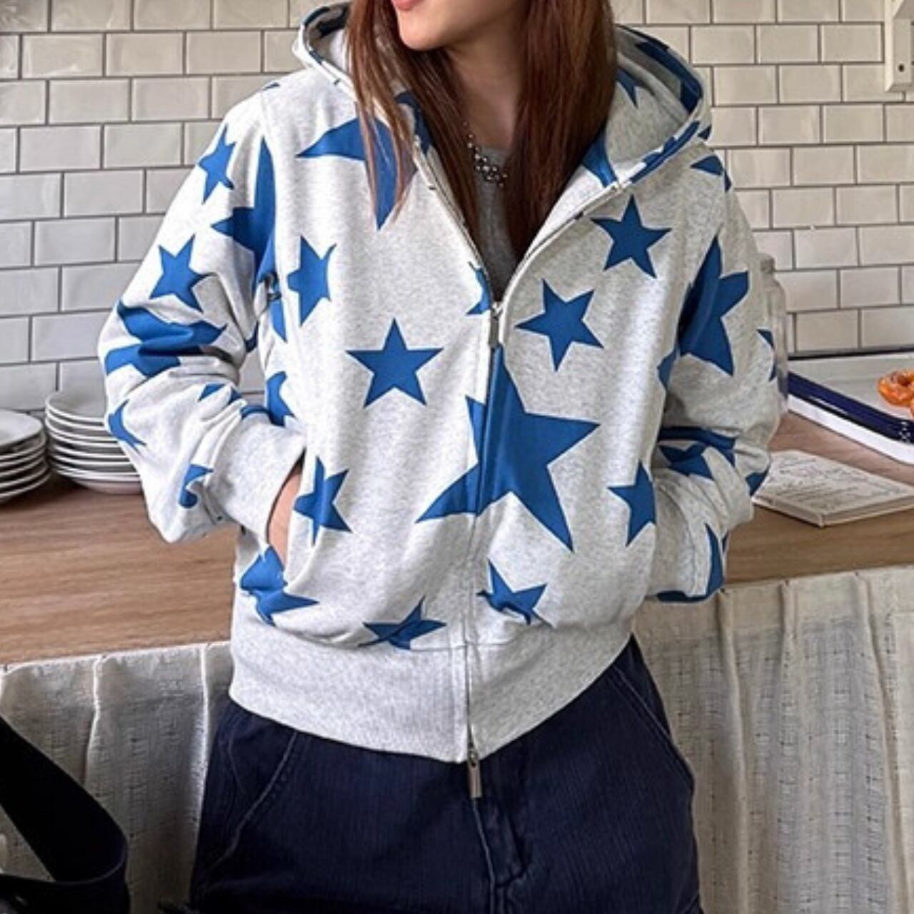 ブルースターダブルジップパーカー(2color) R01369