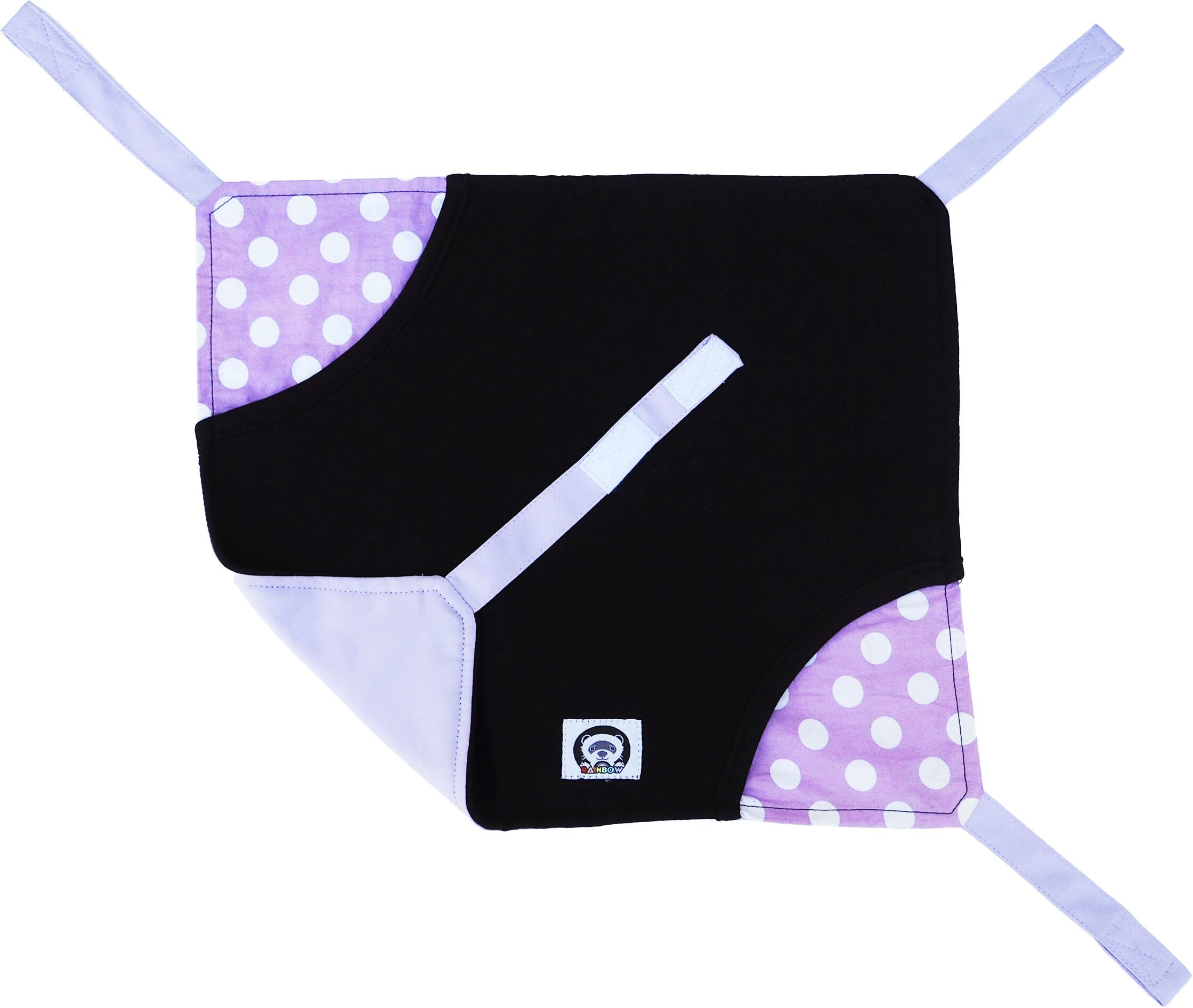 【フェレット用品】水玉パスモック　レッド/パープル