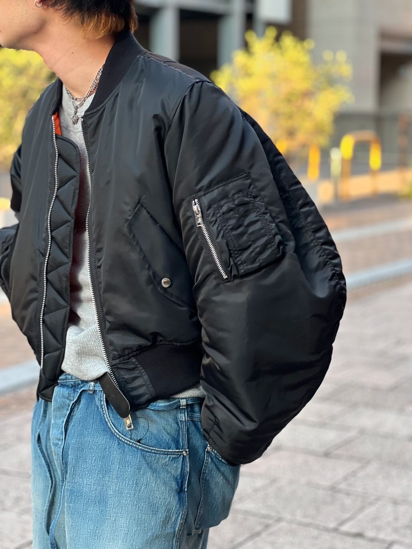 JOHNLAWRENCESULLIVAN ブルゾン JOHNLAWRENCESULLIVAN – NYLON MASSIVE ROUNDED SLEEVE BOMBER JACKET