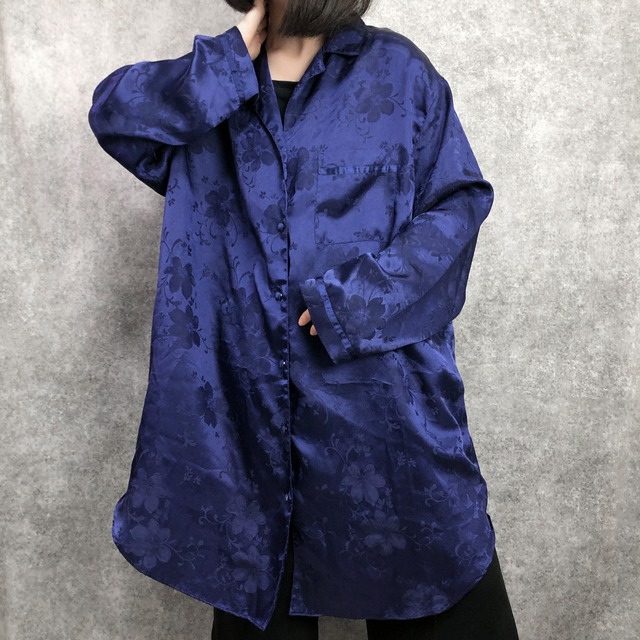 “花”-purple-big size-art-design-shirt