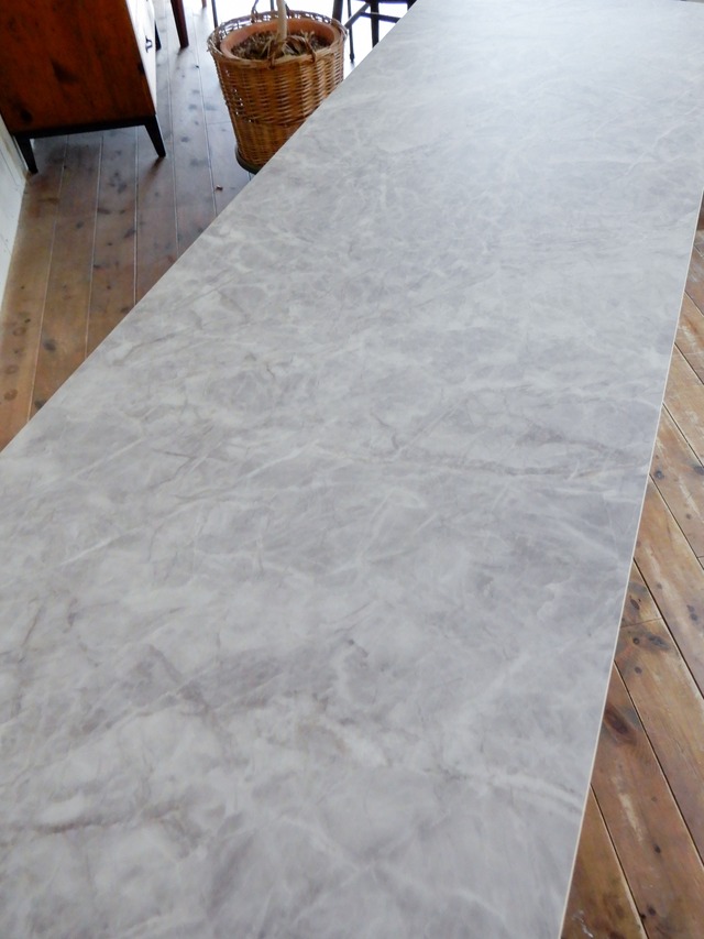 大理石天板ネイルテーブル1200　足丸カットver.（ネイルデスク・オーダーメイド）　W1200×D450　かわいいドレッサー