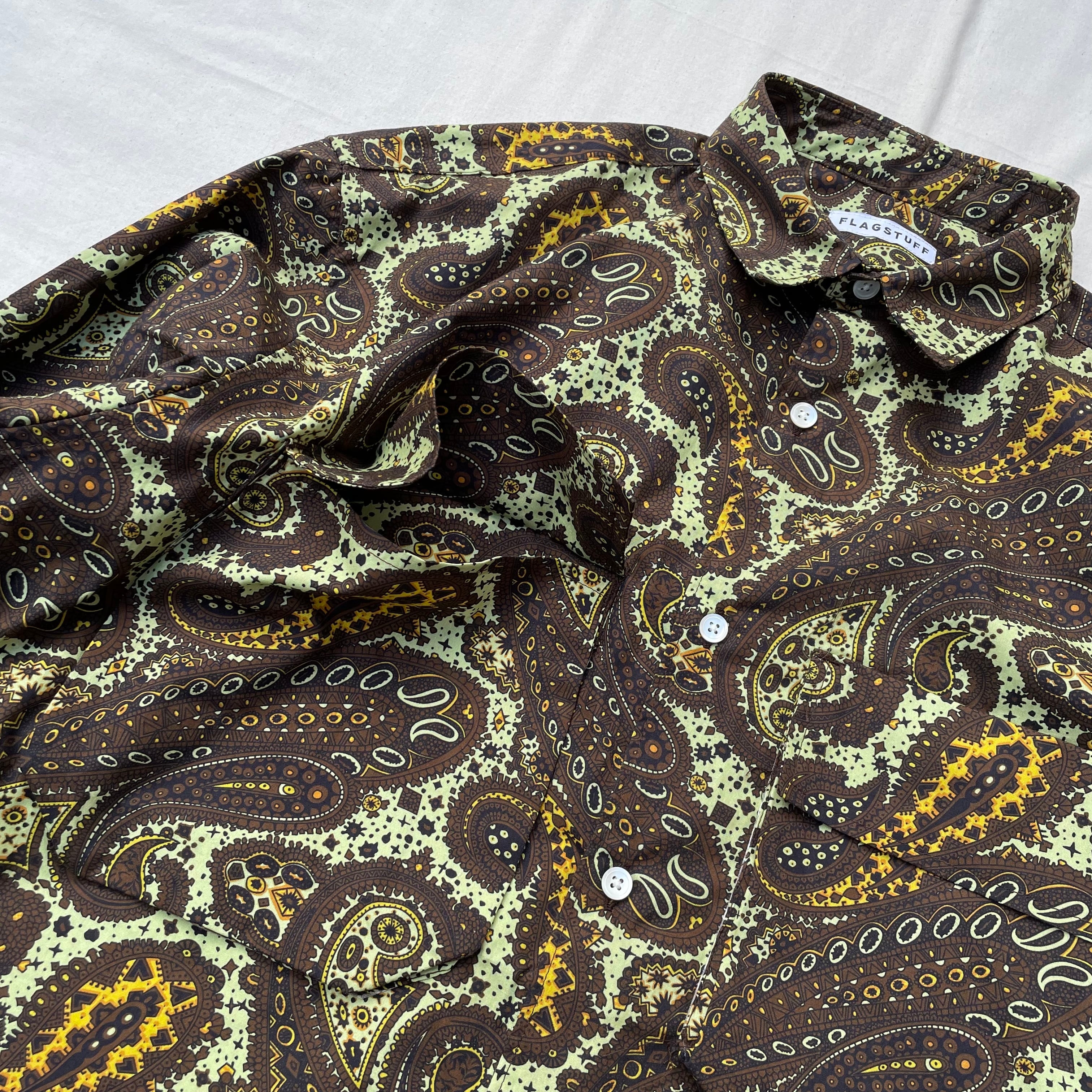 【F-LAGSTUF-F】PAISLEY L/S SHIRTS (GREEN) | HEIGHTS Online Store powered by BASE