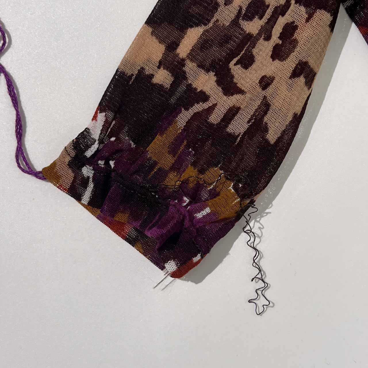 新品 タグ付き フランス製 LA PETITE FRANCAISE ラプティフランセーズ 総柄 長袖 シアーシャツ カットソー/レディース