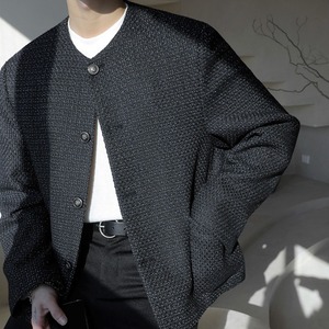 ツイードライクノーカラージャケット　MT0080393