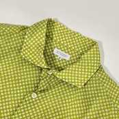 リネン100% MACKINTOSH PHILOSOPHY マッキントッシュフィロソフィー 花柄 総柄 長袖シャツ 40/グリーン メンズ 三陽商会