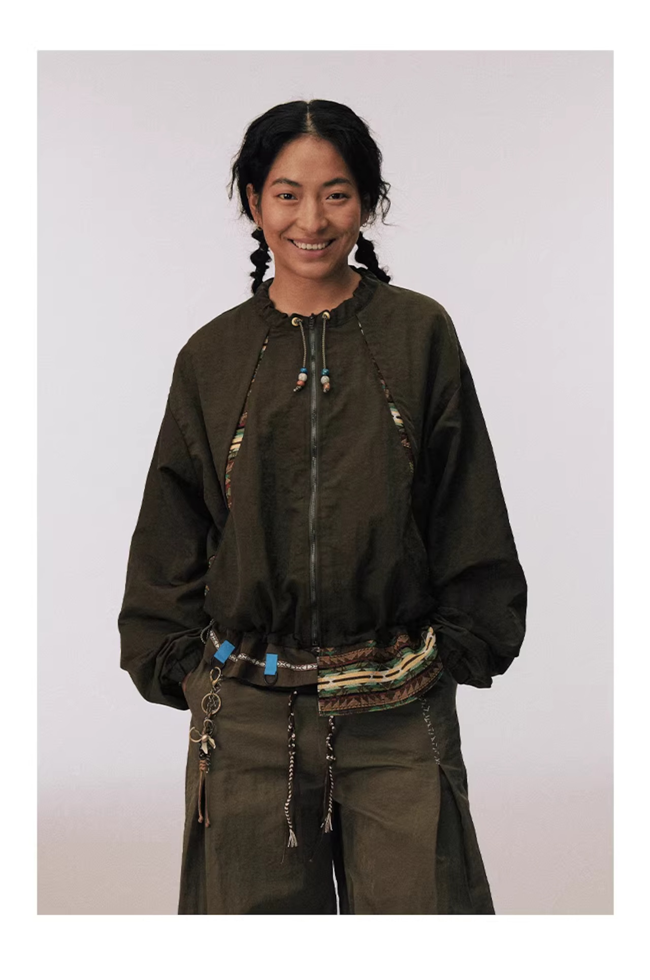 CONP Ethnic Patchwork Nylon Jacket