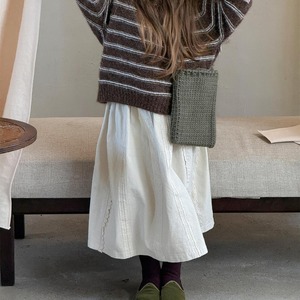 秋レースつきAラインスカート