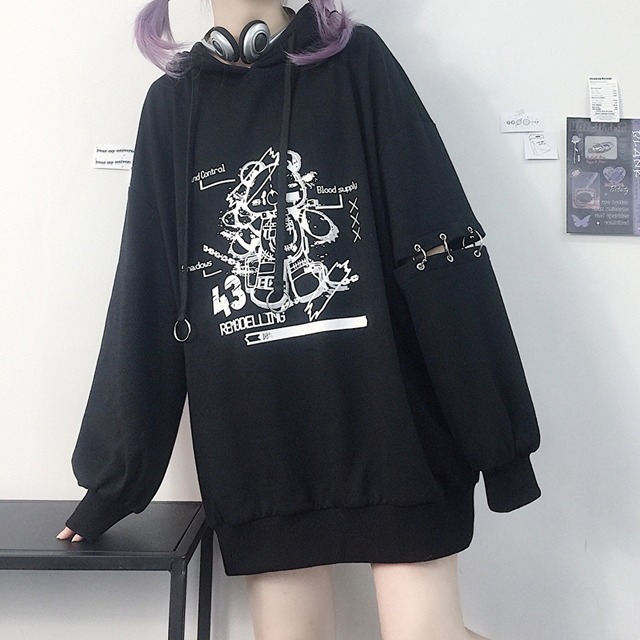 天使と悪魔 春服 ゴスロリ 病み可愛い パーカー クマちゃん Jkスタイル カットスリーブjkスタイル Crazygirl オリジナル 原宿系 ｖ系 オルチャン 10代 代 天使と悪魔 サブカル系ファッション Seasonz