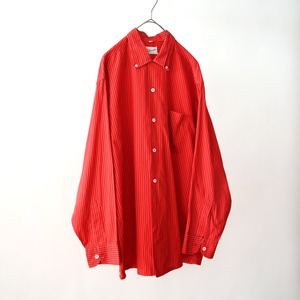 50s' vintage stripe design 3 button down shirt
