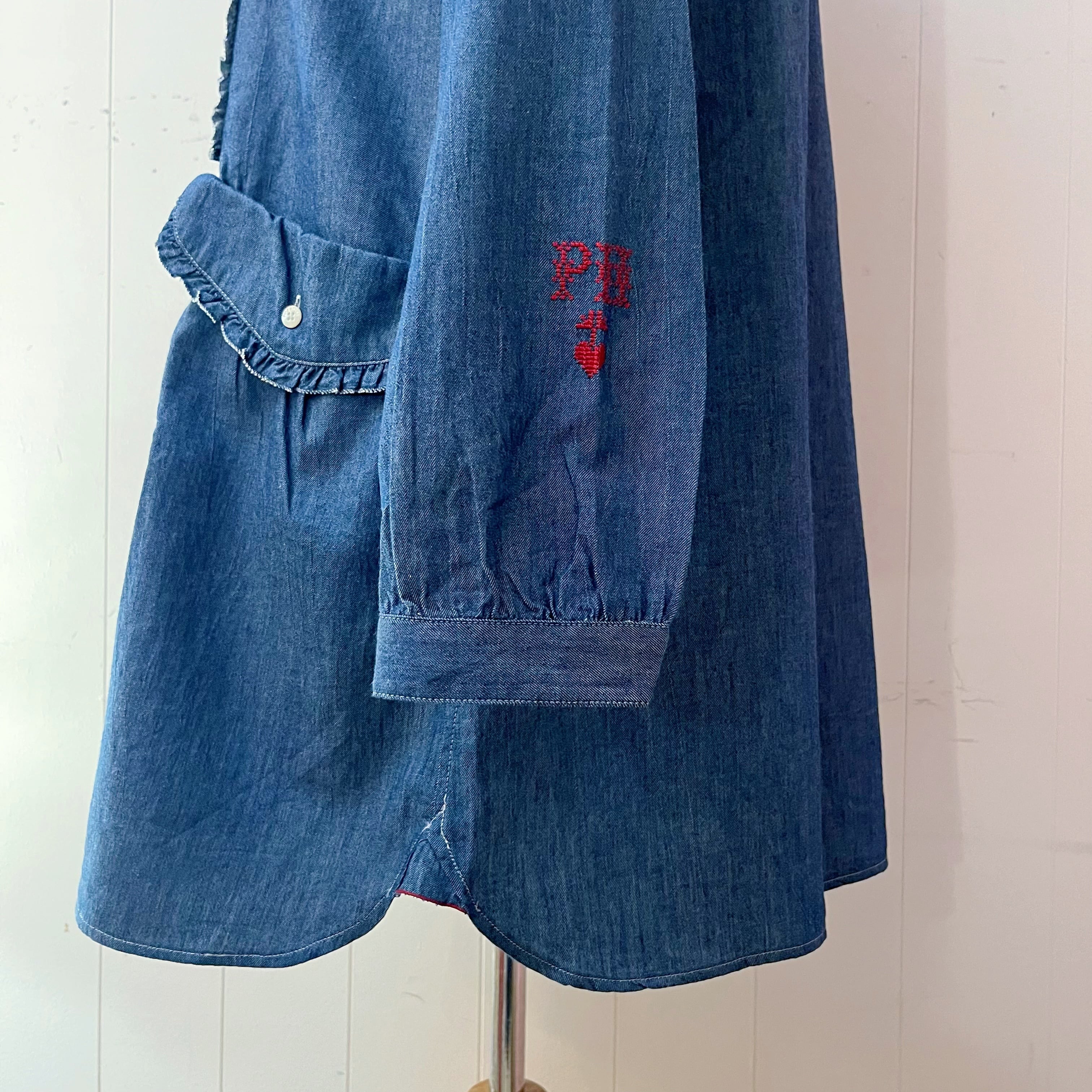 PINKHOUSE / frill pocket denim blouse