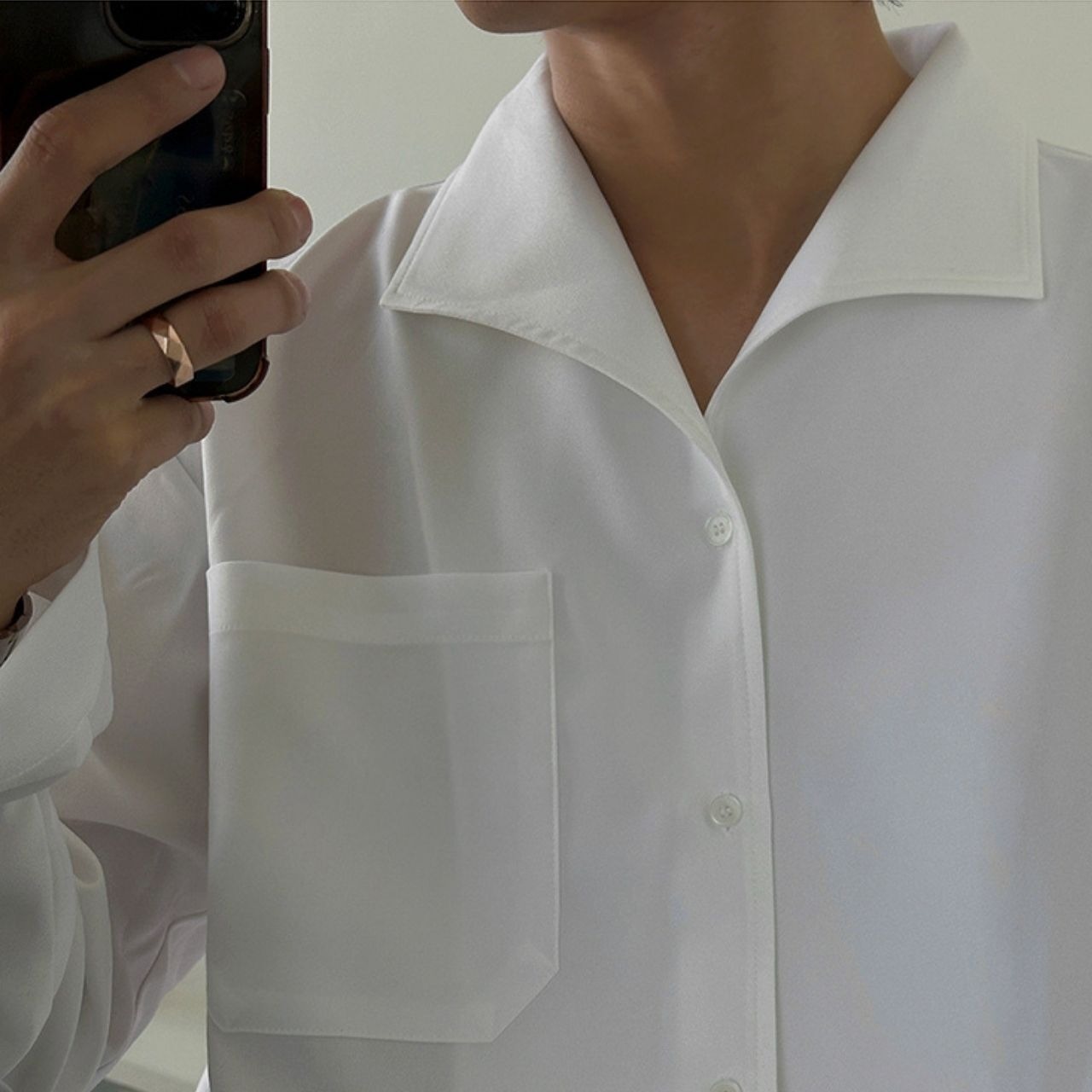 モードカラーホワイトシャツ　MT0080409