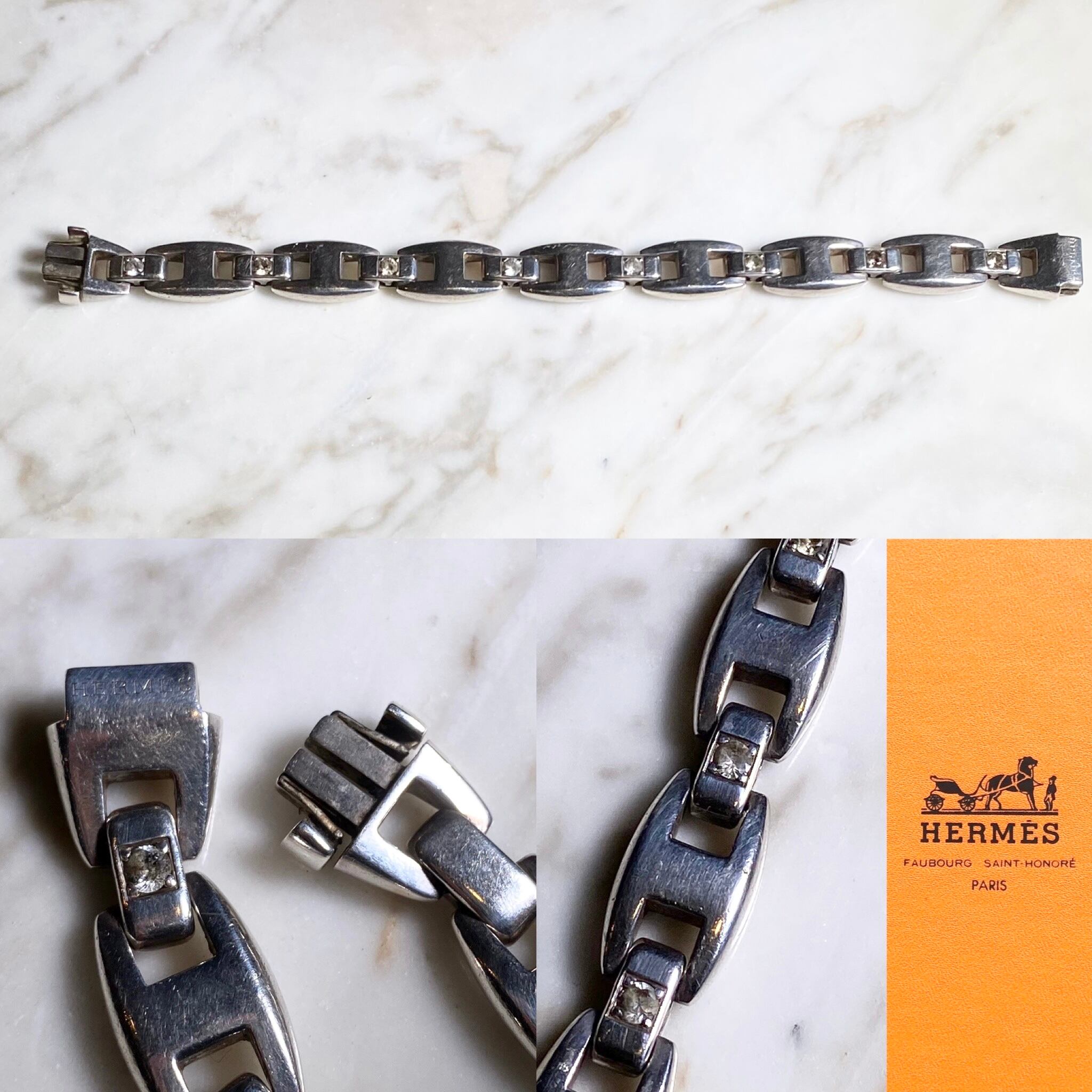 vintage HERMES silver bracelet “cassiopeia” | NOIR ONLINE