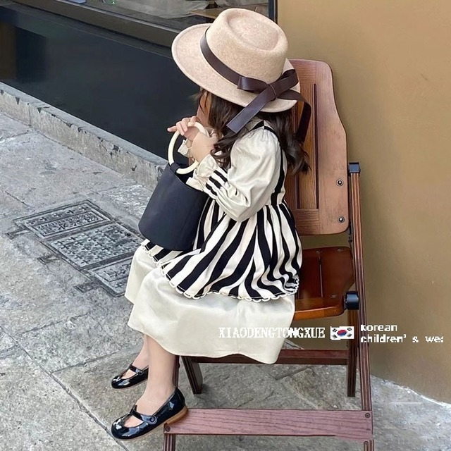 ストライプエレガントワンピース