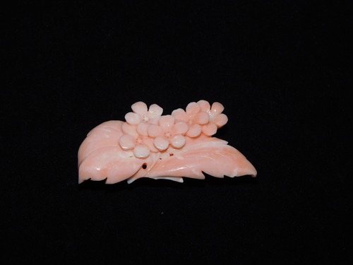 珊瑚帯留 coral obi sash clip(flowers)