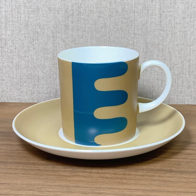 【セール】スージークーパー ペナント カップ&ソーサー(マスタードイエロー) イギリス製 ヴィンテージ susie cooper