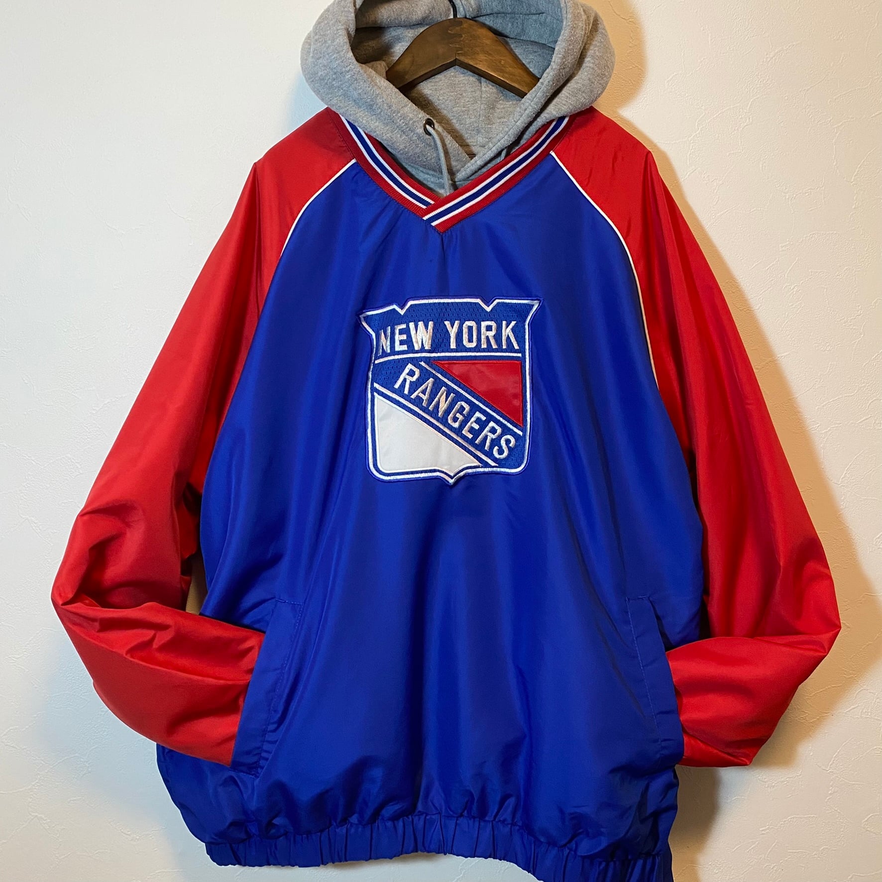NEW YORK RANGERS NHL Nylon pullover{ニューヨーク レンジャーズ NHL ナイロン プルオーバー 古着 USED メンズ} ユニセックス