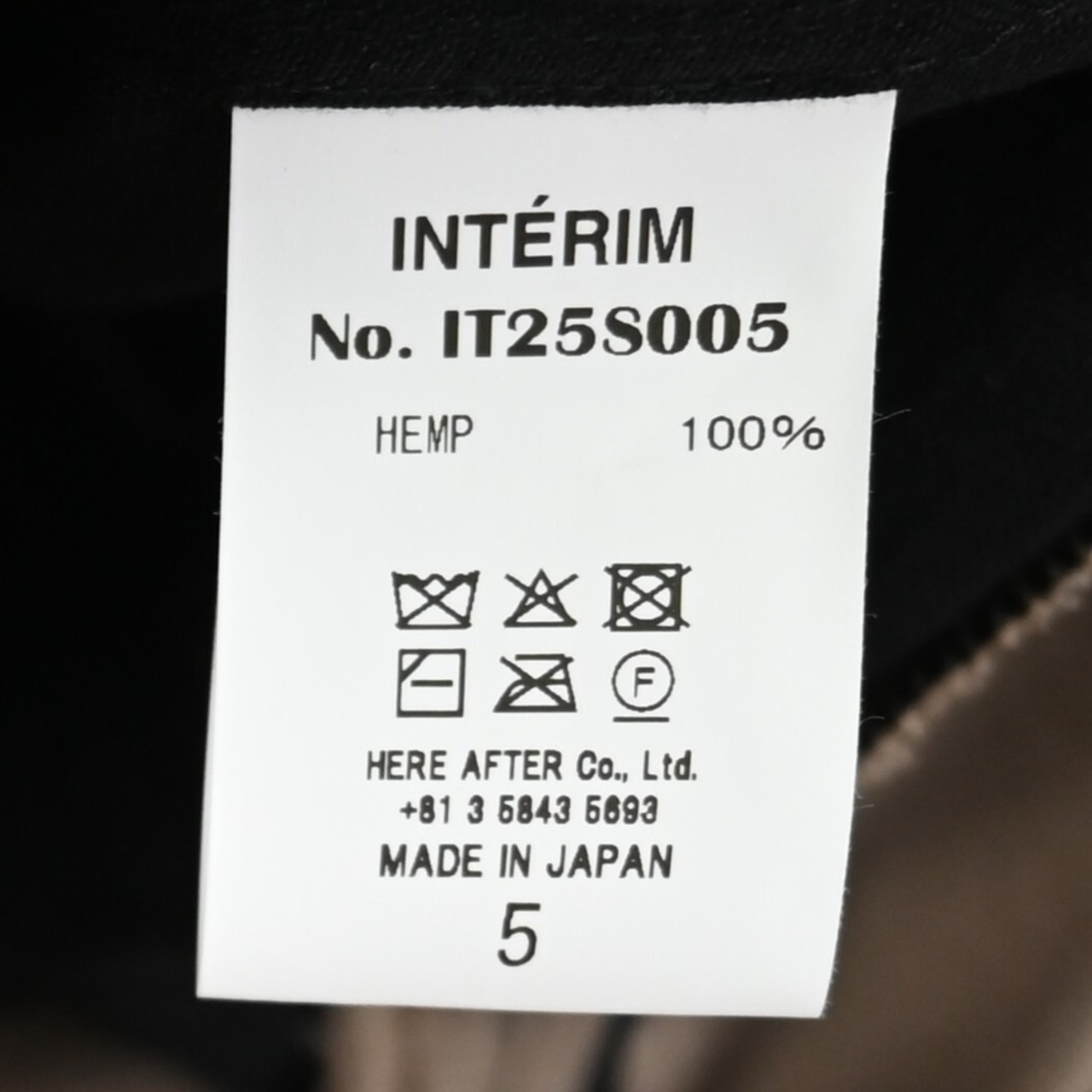 INTERIM / HYPER BIG HEMP CANVAS RIBBED JACKET