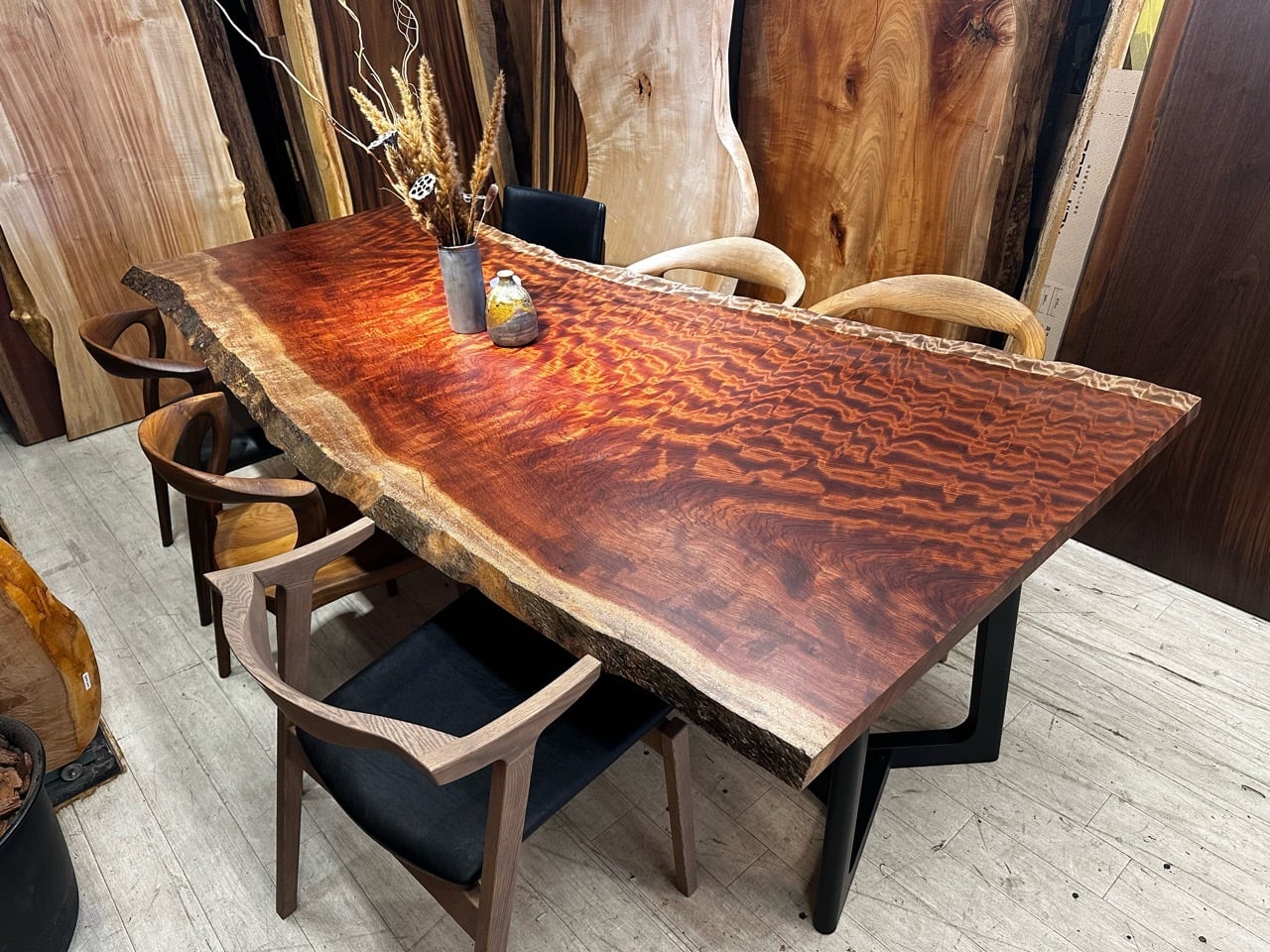 H様商談中11/26迄【全面杢】ブビンガ_2440×940-1050-1145×38_浅草本店_