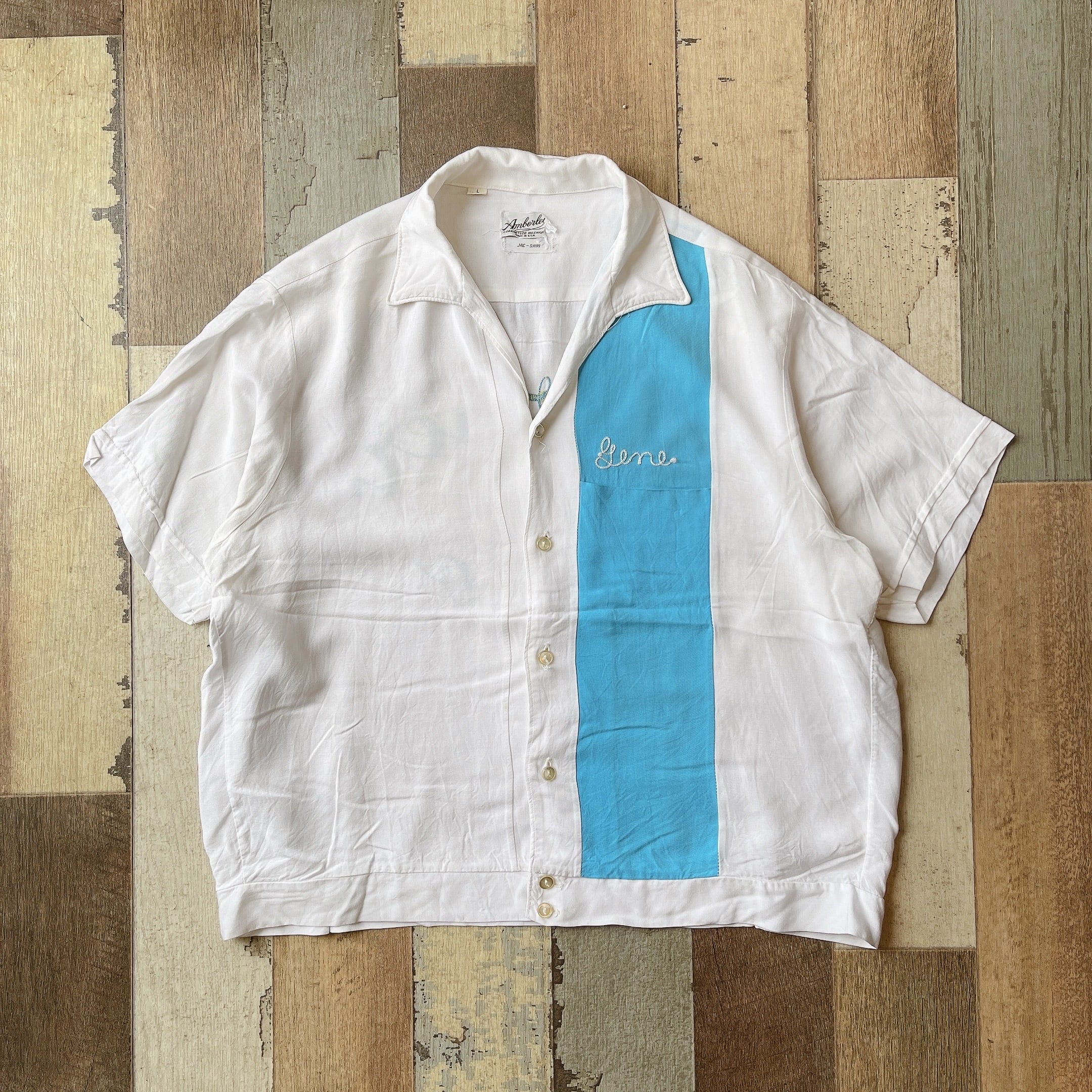 50s 開襟 ボーリングシャツ レーヨン USA製 | used&vintage clothing