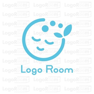 No823 安眠しているロゴ【水色、単色、シンプル、落ち着き、優しい、安眠、眠り、睡眠、ショップ、クリニック、医療、商品、枕】