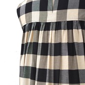 Pale Jute  Block check no-sleeve blouse