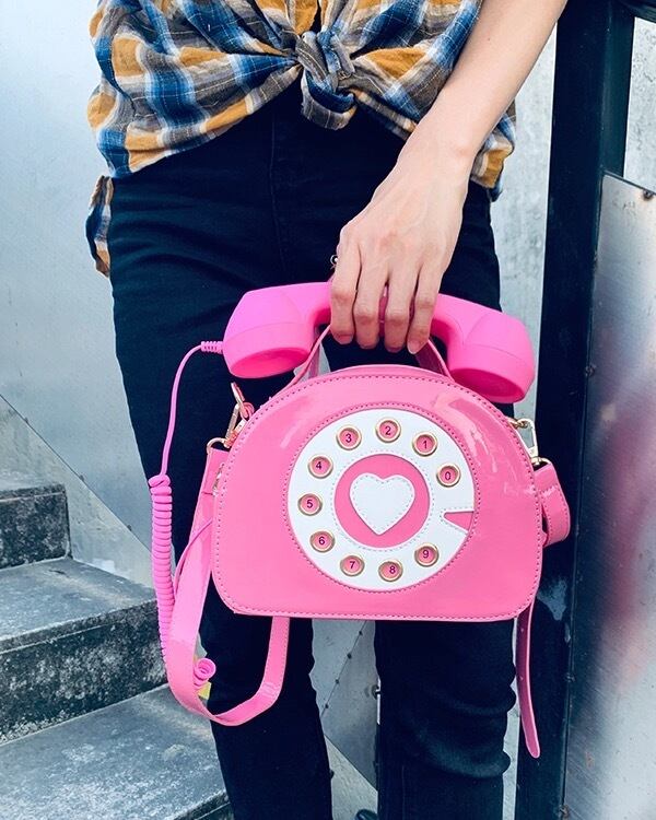 3カラー】カバン ブラック ピンク ホワイト 原宿 可愛い 個性的