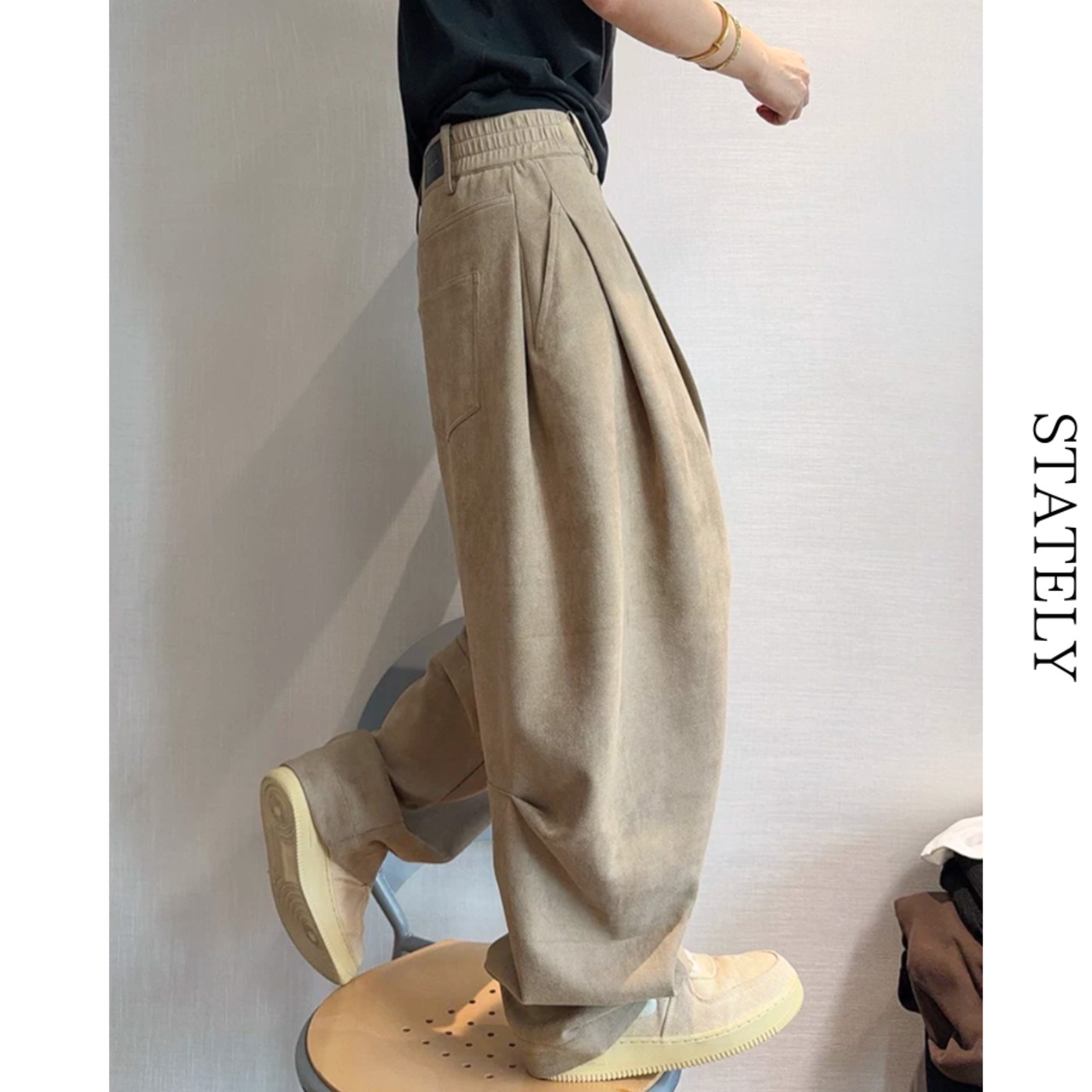 Suede Curve ワイドパンツ_B156・画像6