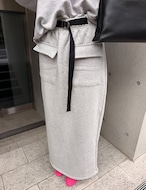【新作5%OFF・3日間】★裏起毛★Buckle Sweat Skirt_2colors