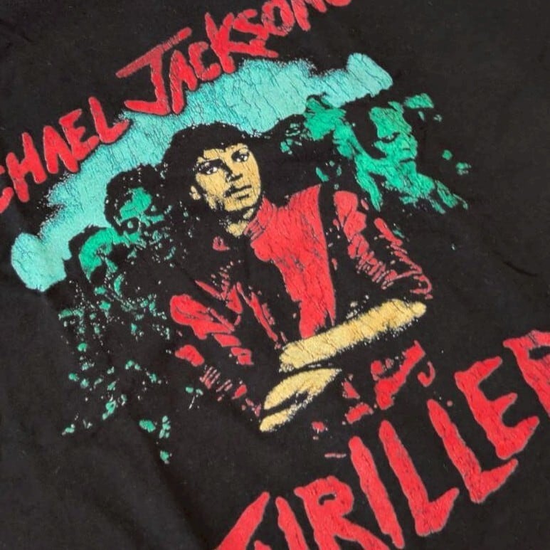 【マイケル・ジャクソン（Michael Jackson)】『Thriller ( スリラー )』Tシャツ / ビンテージ加工 〚アメリカン雑貨 アメトイ〛