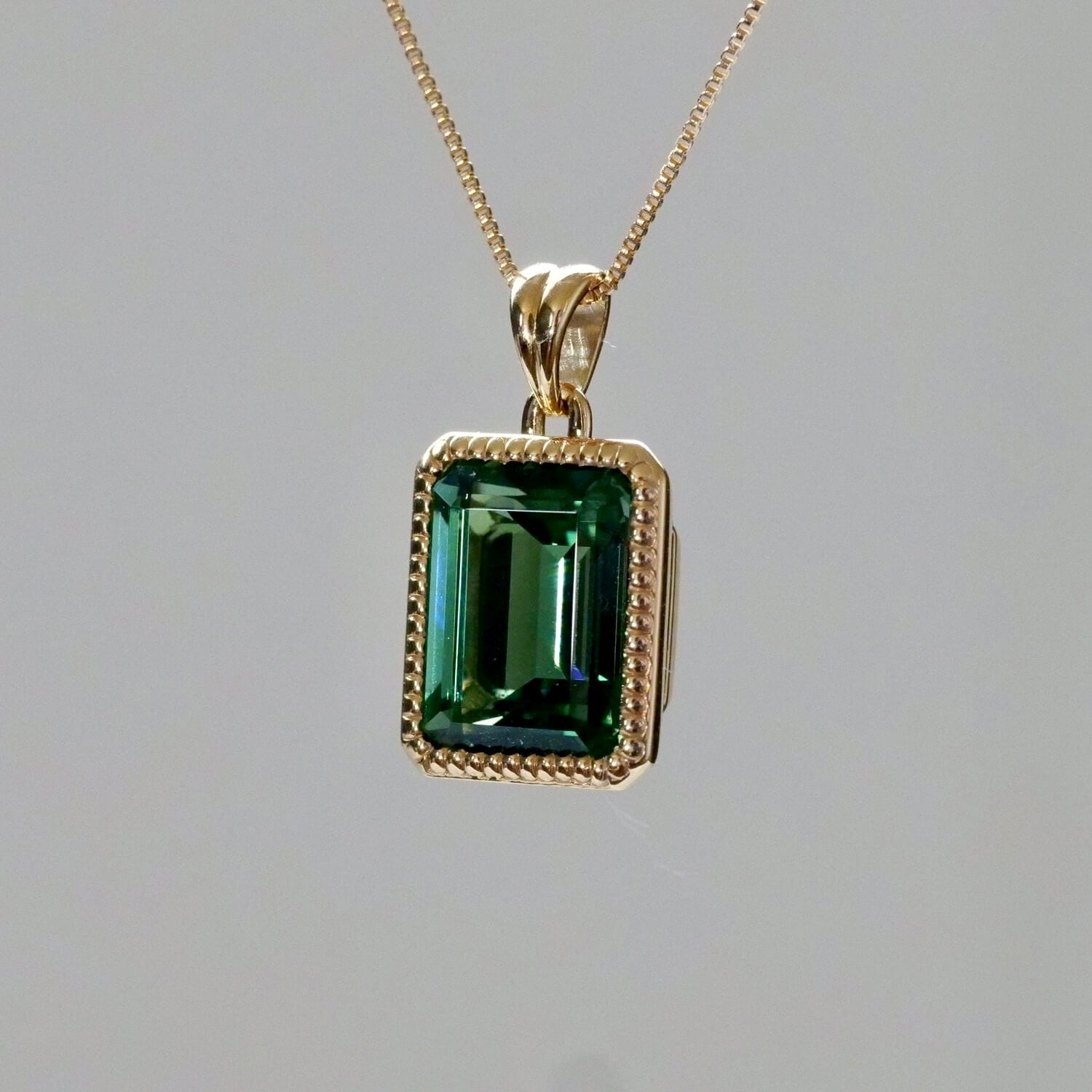 Green Tourmaline necklace / K18YG | CURA JEWELRY