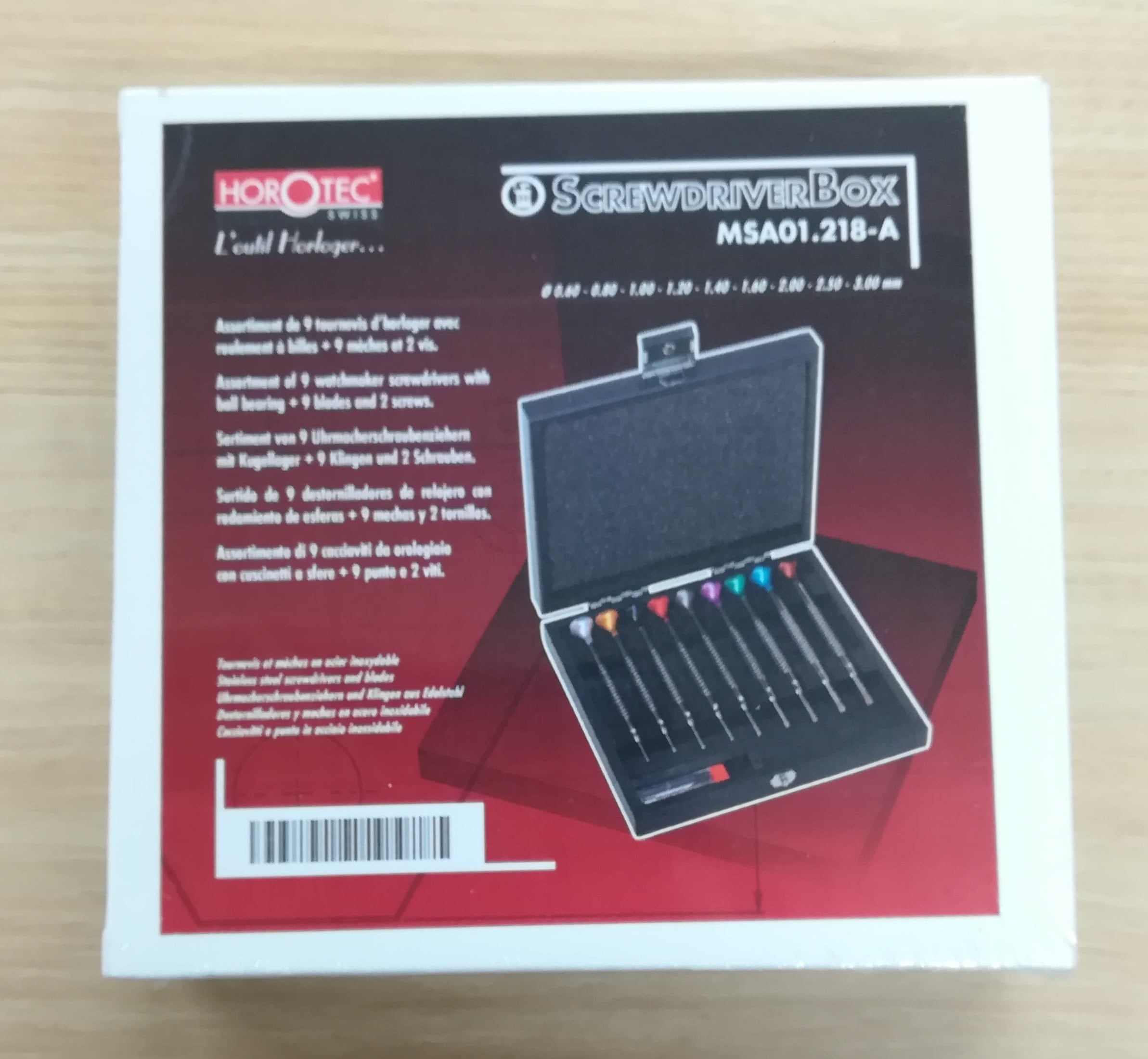 MSA 01.218-A ホロテック 木箱入り精密マイナスドライバーセット9本組