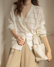 V-neck French border Cardigan　T20059