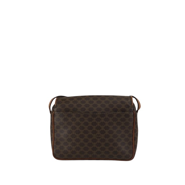 CELINE セリーヌ マカダム ショルダーバッグ ブラウン ブラゾン型押し PVC vintage ヴィンテージ オールド t38p84
