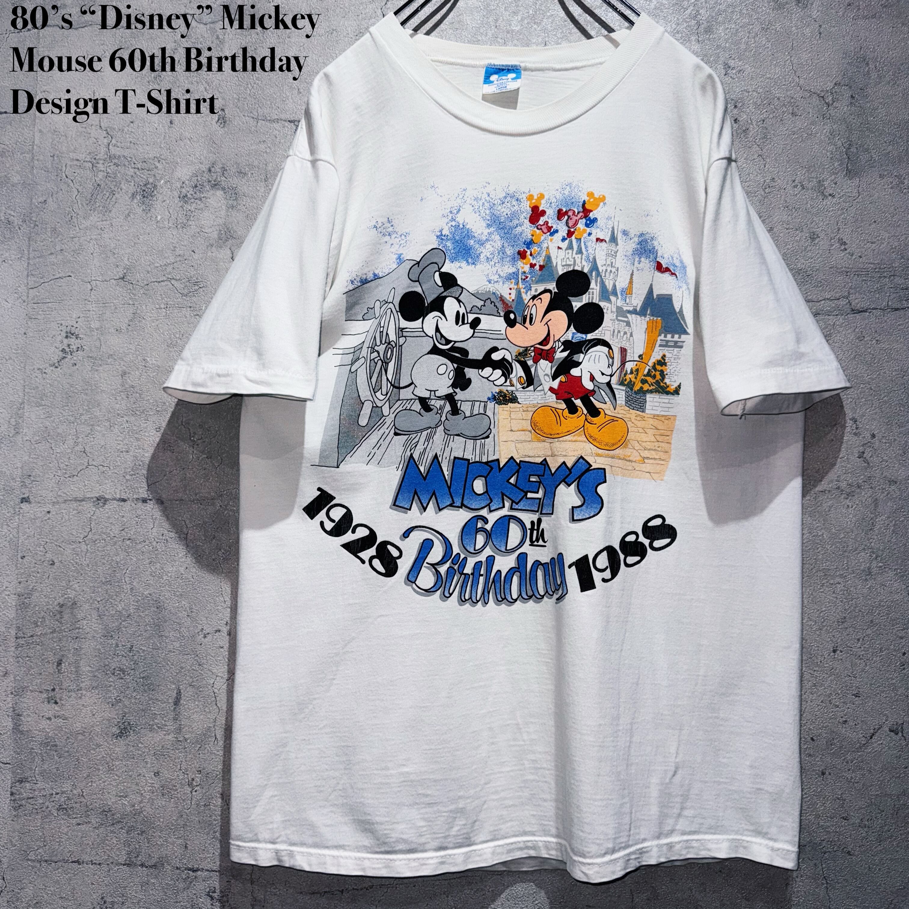 80’s “Disney” Mickey Mouse 60th Birthday Design T-Shirt