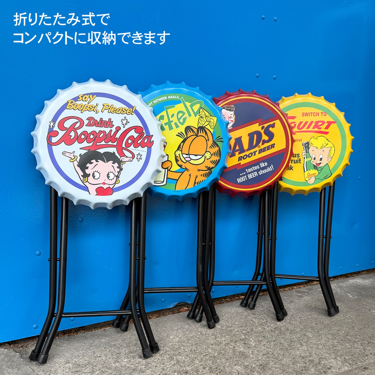 【ご予約受付中】ボトルキャップテーブル＆チェア2脚【3点セット】※入荷次第発送